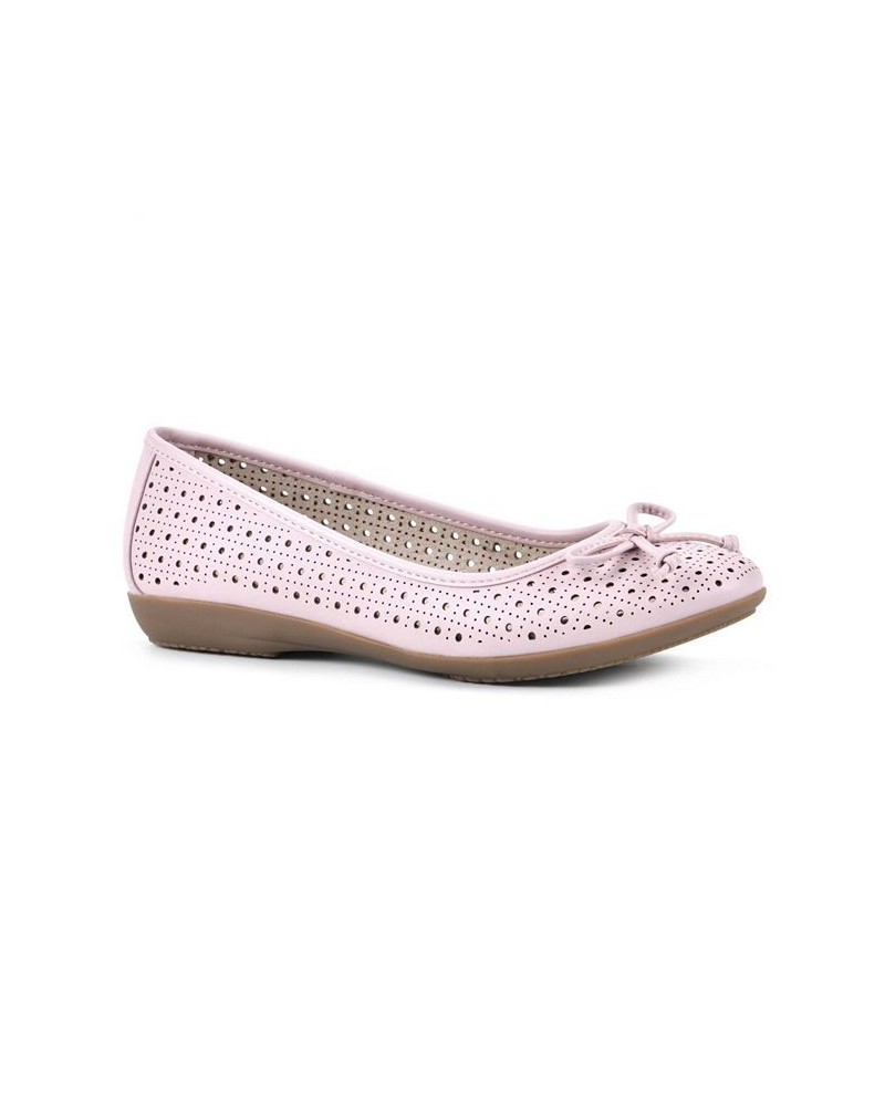 Women's Cheryl Ballet Flats Pink $35.19 Shoes