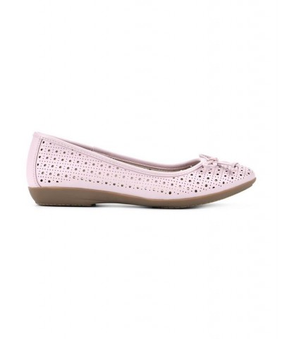 Women's Cheryl Ballet Flats Pink $35.19 Shoes