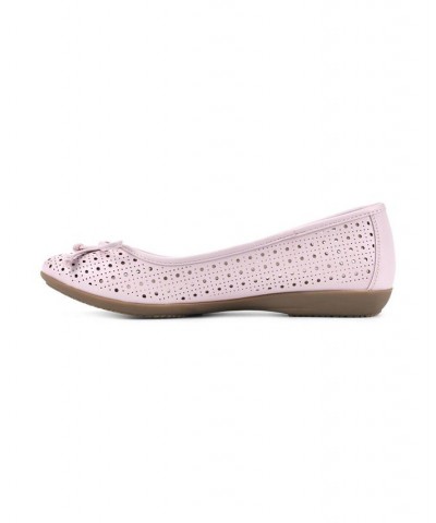 Women's Cheryl Ballet Flats Pink $35.19 Shoes