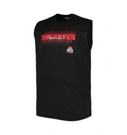 Men's Black Ohio State Buckeyes Big and Tall Tank Top $17.60 T-Shirts