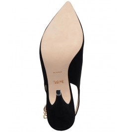 Women's Sutton Pointed-Toe Slingback Pumps Black $53.65 Shoes