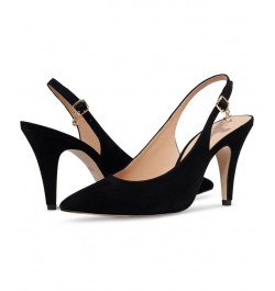 Women's Sutton Pointed-Toe Slingback Pumps Black $53.65 Shoes