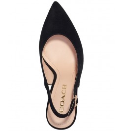 Women's Sutton Pointed-Toe Slingback Pumps Black $53.65 Shoes