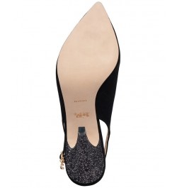 Women's Sutton Pointed-Toe Slingback Pumps Black $53.65 Shoes