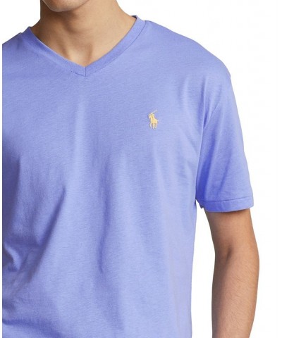 Men's Classic-Fit Jersey V-Neck T-Shirt Blue $26.65 T-Shirts