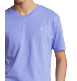 Men's Classic-Fit Jersey V-Neck T-Shirt Blue $26.65 T-Shirts