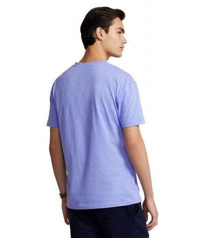 Men's Classic-Fit Jersey V-Neck T-Shirt Blue $26.65 T-Shirts