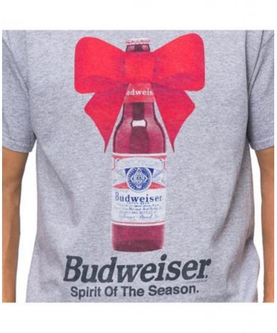 Men's Budweiser Spirit of the Season Short Sleeve T-shirt $13.53 T-Shirts