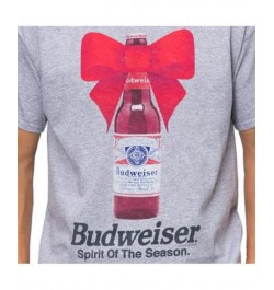 Men's Budweiser Spirit of the Season Short Sleeve T-shirt $13.53 T-Shirts