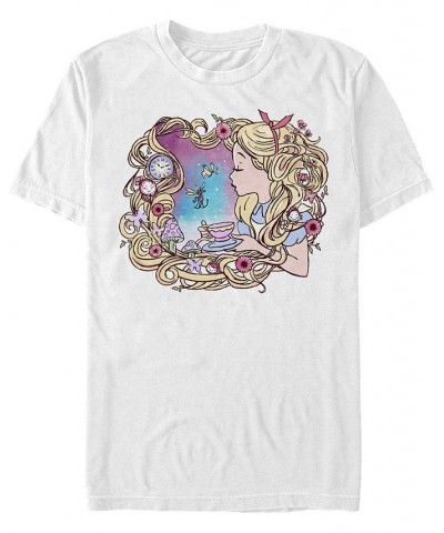 Men's Alice in Wonderland Alice Dream Short Sleeve T-shirt White $14.35 T-Shirts