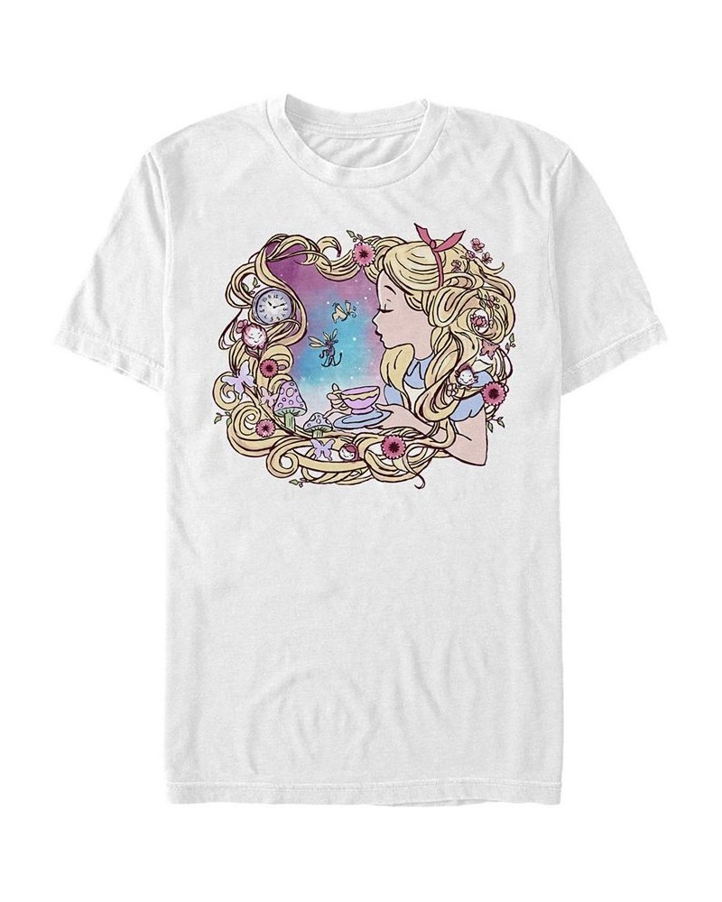 Men's Alice in Wonderland Alice Dream Short Sleeve T-shirt White $14.35 T-Shirts