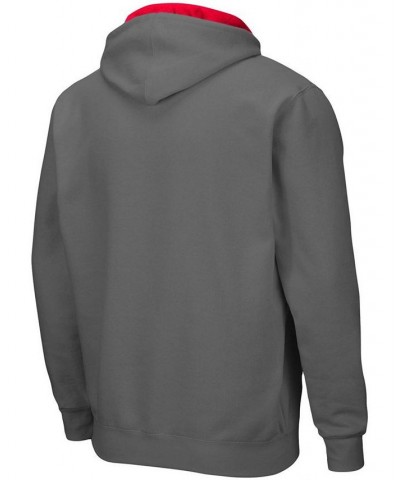 Men's Charcoal Nebraska Huskers Arch Logo 2.0 Full-Zip Hoodie $26.95 Sweatshirt