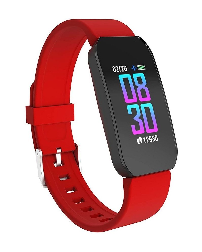 Unisex Red Silicone Strap Active Smartwatch 44mm $18.40 Watches