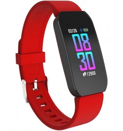 Unisex Red Silicone Strap Active Smartwatch 44mm $18.40 Watches