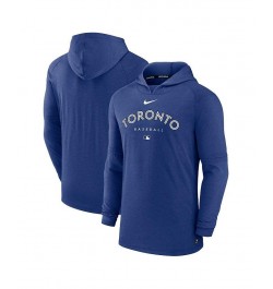 Men's Heather Royal Toronto Blue Jays Authentic Collection Early Work Tri-Blend Performance Pullover Hoodie $34.40 Sweatshirt