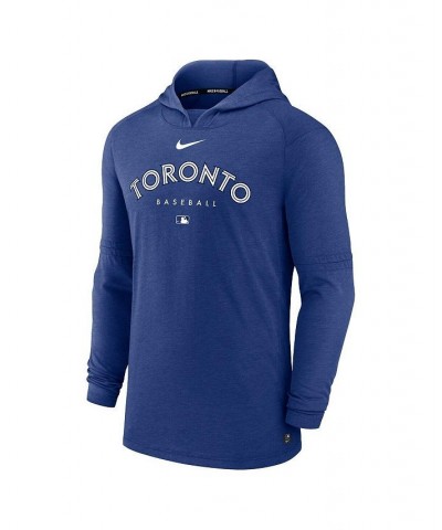 Men's Heather Royal Toronto Blue Jays Authentic Collection Early Work Tri-Blend Performance Pullover Hoodie $34.40 Sweatshirt