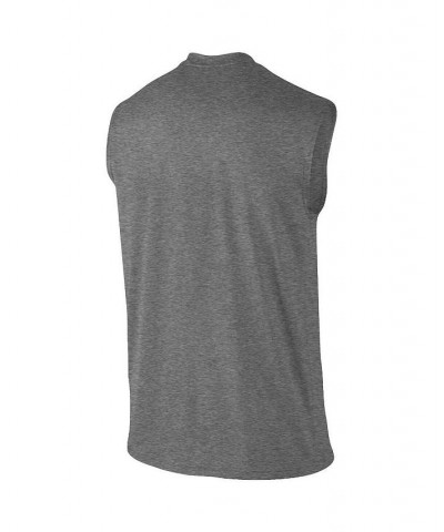 Men's Heathered Gray LSU Tigers Wordmark Drop Legend Performance Tank Top $24.50 T-Shirts