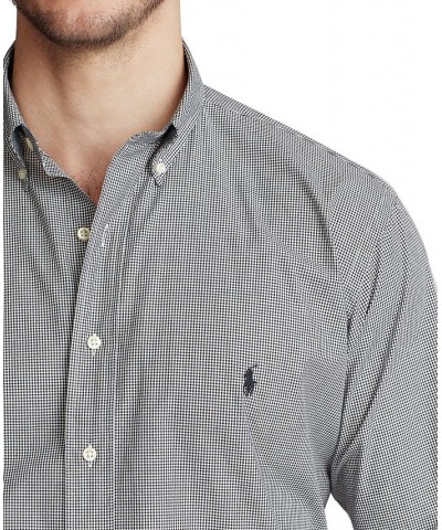 Men's Big & Tall Classic-Fit Poplin Shirt Black/white Check $49.95 Shirts