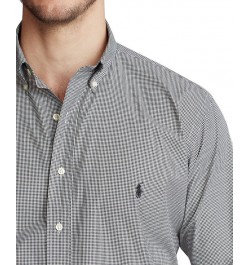 Men's Big & Tall Classic-Fit Poplin Shirt Black/white Check $49.95 Shirts