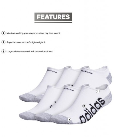 Men's 6-Pk. Linear Superlite II No-Show Socks White $12.31 Socks