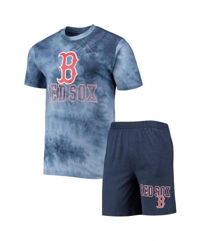 Men's Navy Boston Red Sox Billboard T-shirt and Shorts Sleep Set $32.39 Pajama