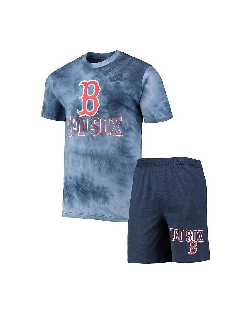 Men's Navy Boston Red Sox Billboard T-shirt and Shorts Sleep Set $32.39 Pajama