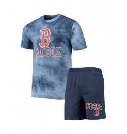 Men's Navy Boston Red Sox Billboard T-shirt and Shorts Sleep Set $32.39 Pajama