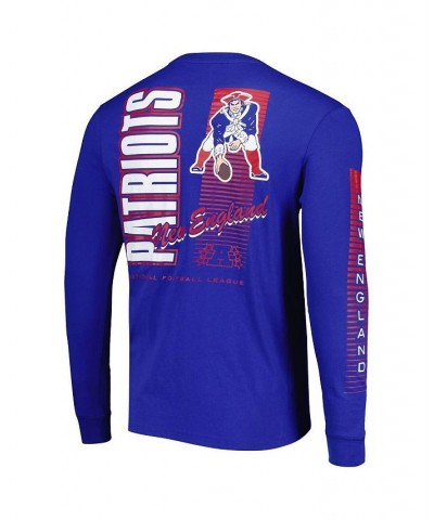 Men's Royal New England Patriots Gridiron Classics Fashion Long Sleeve T-shirt $36.75 T-Shirts