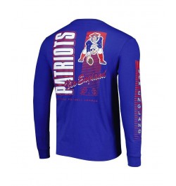 Men's Royal New England Patriots Gridiron Classics Fashion Long Sleeve T-shirt $36.75 T-Shirts