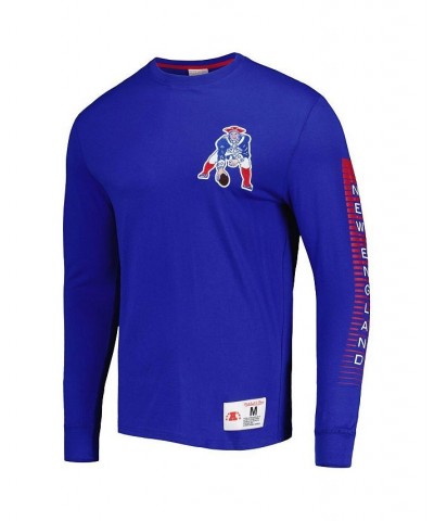 Men's Royal New England Patriots Gridiron Classics Fashion Long Sleeve T-shirt $36.75 T-Shirts