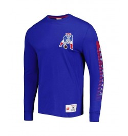 Men's Royal New England Patriots Gridiron Classics Fashion Long Sleeve T-shirt $36.75 T-Shirts