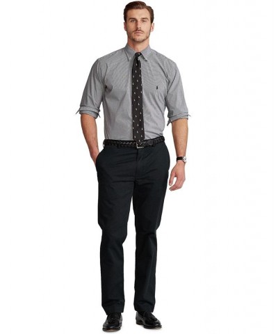 Men's Big & Tall Classic-Fit Poplin Shirt Black/white Check $49.95 Shirts