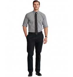 Men's Big & Tall Classic-Fit Poplin Shirt Black/white Check $49.95 Shirts