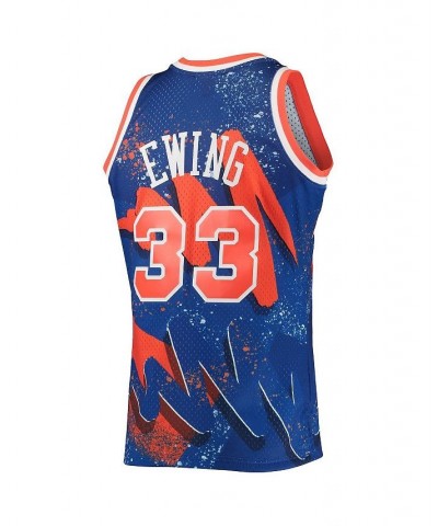 Men's Patrick Ewing Blue New York Knicks Hardwood Classics 1991 Hyper Hoops Swingman Jersey $51.24 Jersey