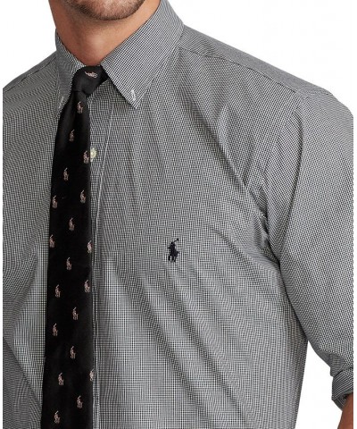 Men's Big & Tall Classic-Fit Poplin Shirt Black/white Check $49.95 Shirts