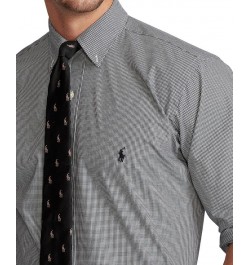 Men's Big & Tall Classic-Fit Poplin Shirt Black/white Check $49.95 Shirts