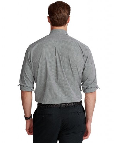 Men's Big & Tall Classic-Fit Poplin Shirt Black/white Check $49.95 Shirts