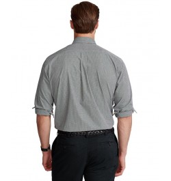 Men's Big & Tall Classic-Fit Poplin Shirt Black/white Check $49.95 Shirts