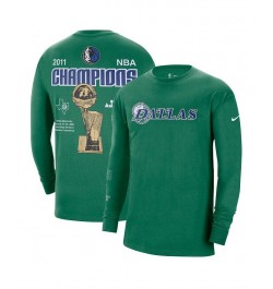 Men's Green Dallas Mavericks 2021/22 City Edition Courtside Heavyweight Moments Long Sleeve T-shirt $22.35 T-Shirts