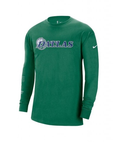 Men's Green Dallas Mavericks 2021/22 City Edition Courtside Heavyweight Moments Long Sleeve T-shirt $22.35 T-Shirts