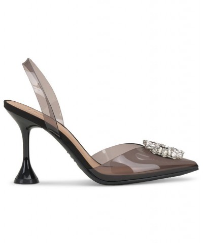 Scienna Vinyl Slingback Pumps Black $47.09 Shoes