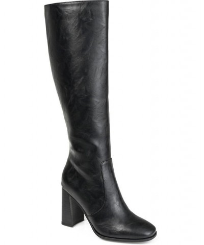 Women's Karima Extra Wide Calf Boots Black $60.20 Shoes