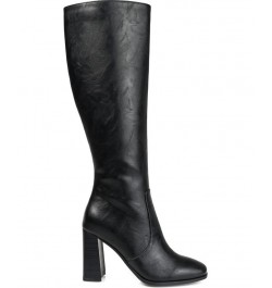 Women's Karima Extra Wide Calf Boots Black $60.20 Shoes