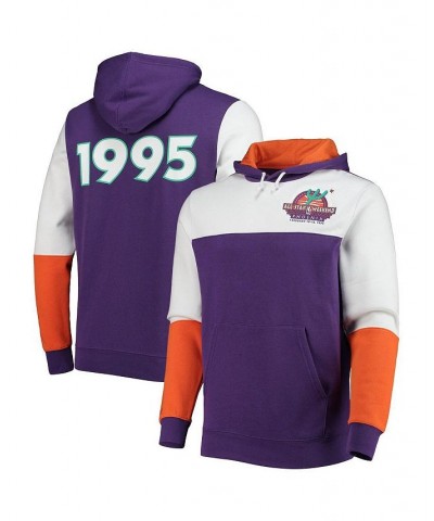 Men's Purple NBA Hardwood Classics 1995 All-Star Game Colorblock Fusion Pullover Hoodie $41.65 Sweatshirt