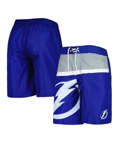 Men's Blue Tampa Bay Lightning Sea Wind Swim Trunks $20.58 Swimsuits