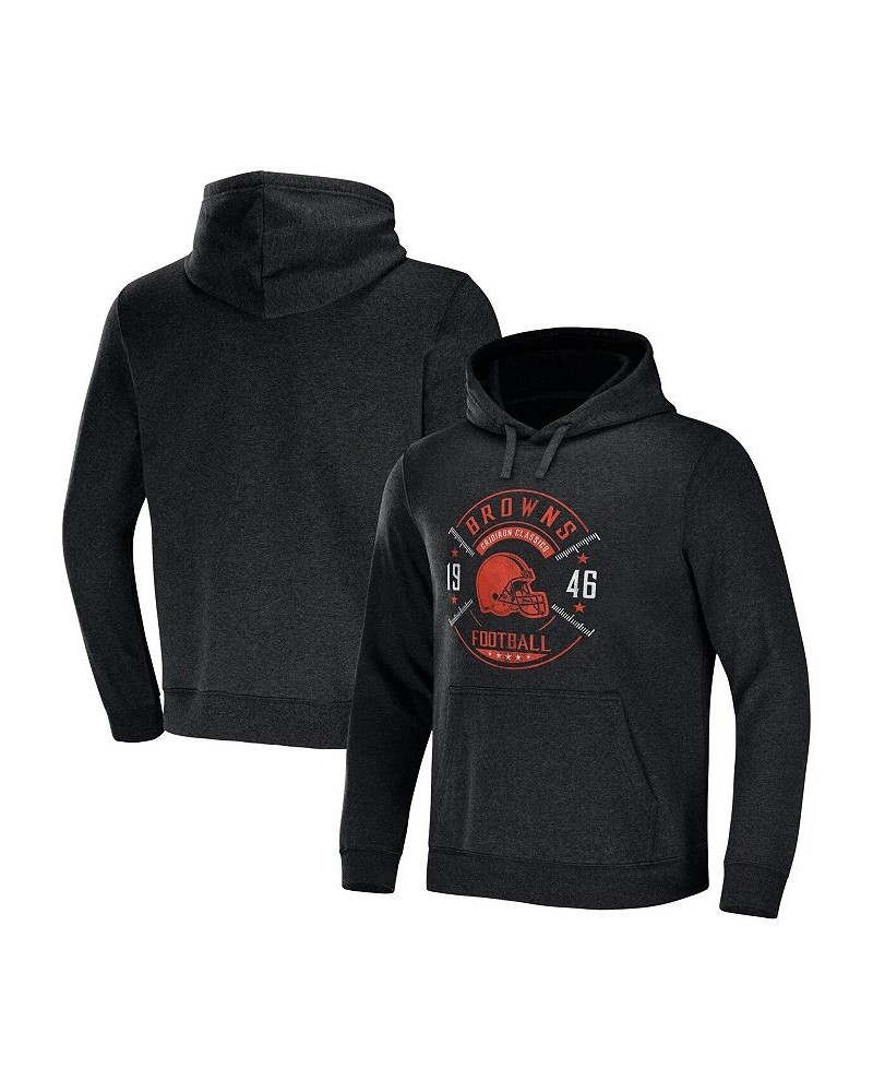 Men's NFL x Darius Rucker Collection by Heather Charcoal Cleveland Browns Radar Pullover Hoodie $29.20 Sweatshirt