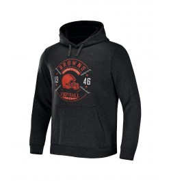 Men's NFL x Darius Rucker Collection by Heather Charcoal Cleveland Browns Radar Pullover Hoodie $29.20 Sweatshirt