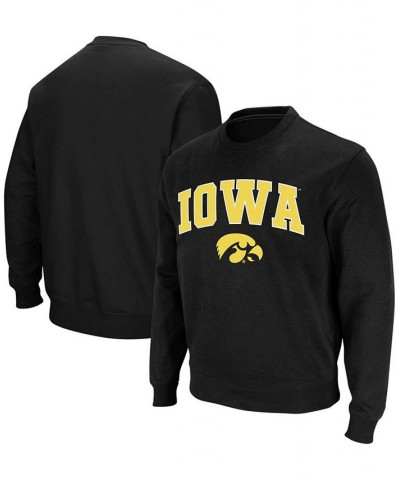 Men's Black Iowa Hawkeyes Arch Logo Crew Neck Sweatshirt $31.79 Sweatshirt