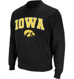 Men's Black Iowa Hawkeyes Arch Logo Crew Neck Sweatshirt $31.79 Sweatshirt