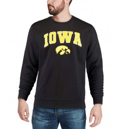 Men's Black Iowa Hawkeyes Arch Logo Crew Neck Sweatshirt $31.79 Sweatshirt